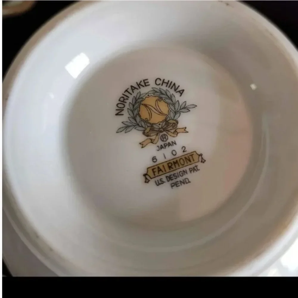 Copy Vintage Elegant NORITAKE Fine China Creamer & Sugar Bowl Set Pattern is …